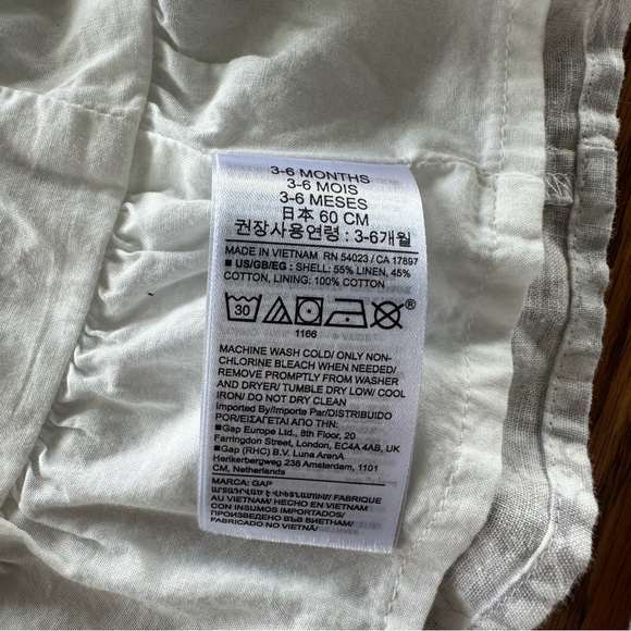 Like New Baby Gap Linen Blend Two Piece Summer Floral Outfit, 3-6 months - Picture 10 of 13